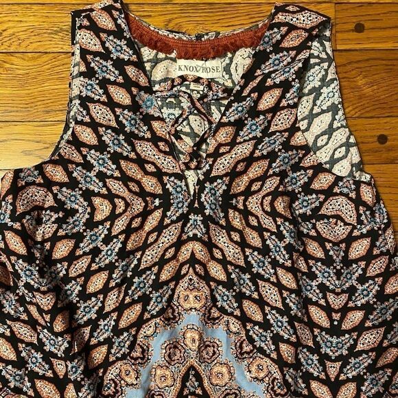 KNOX Rose bohemian handkerchief tiered mini dress - Picture 2 of 7